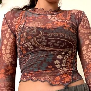 urban outfitters xs mesh top!